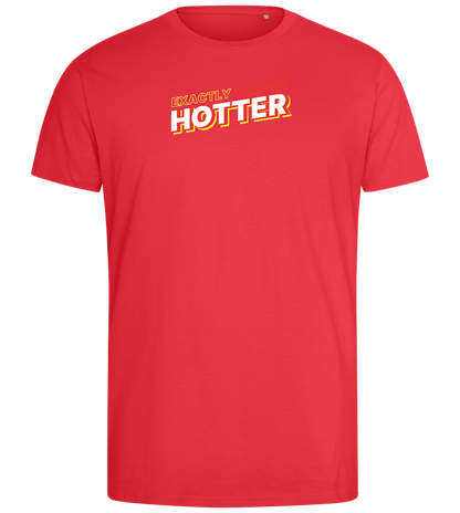 1 Degree Hotter Design - Comfort men's fitted t-shirt_BRIGHT RED_front