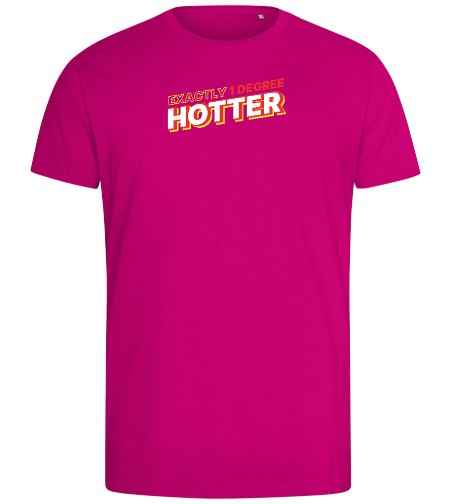 1 Degree Hotter Design - Comfort men's fitted t-shirt_FUCHSIA_front