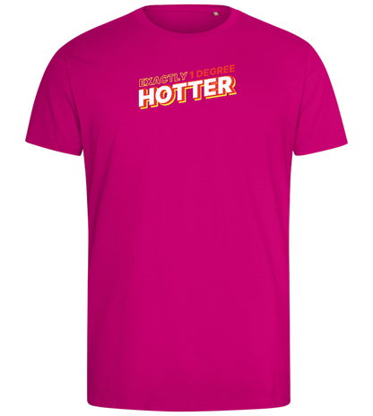 1 Degree Hotter Design - Comfort men's fitted t-shirt_FUCHSIA_front