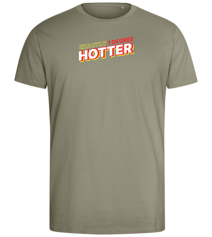 1 Degree Hotter Design - Comfort men's fitted t-shirt_KHAKI_front