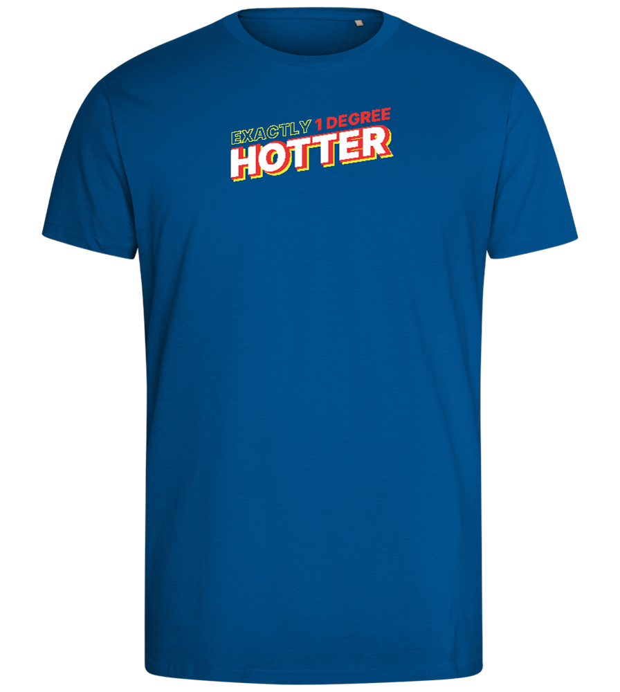 1 Degree Hotter Design - Comfort men's fitted t-shirt_ROYAL_front