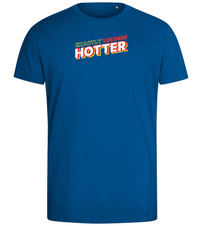 1 Degree Hotter Design - Comfort men's fitted t-shirt_ROYAL_front