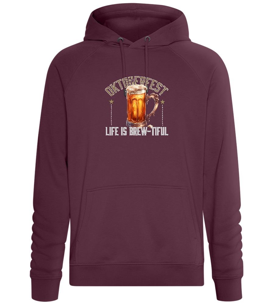 Life is Brew-tiful Design - Comfort unisex hoodie_BORDEAUX_front