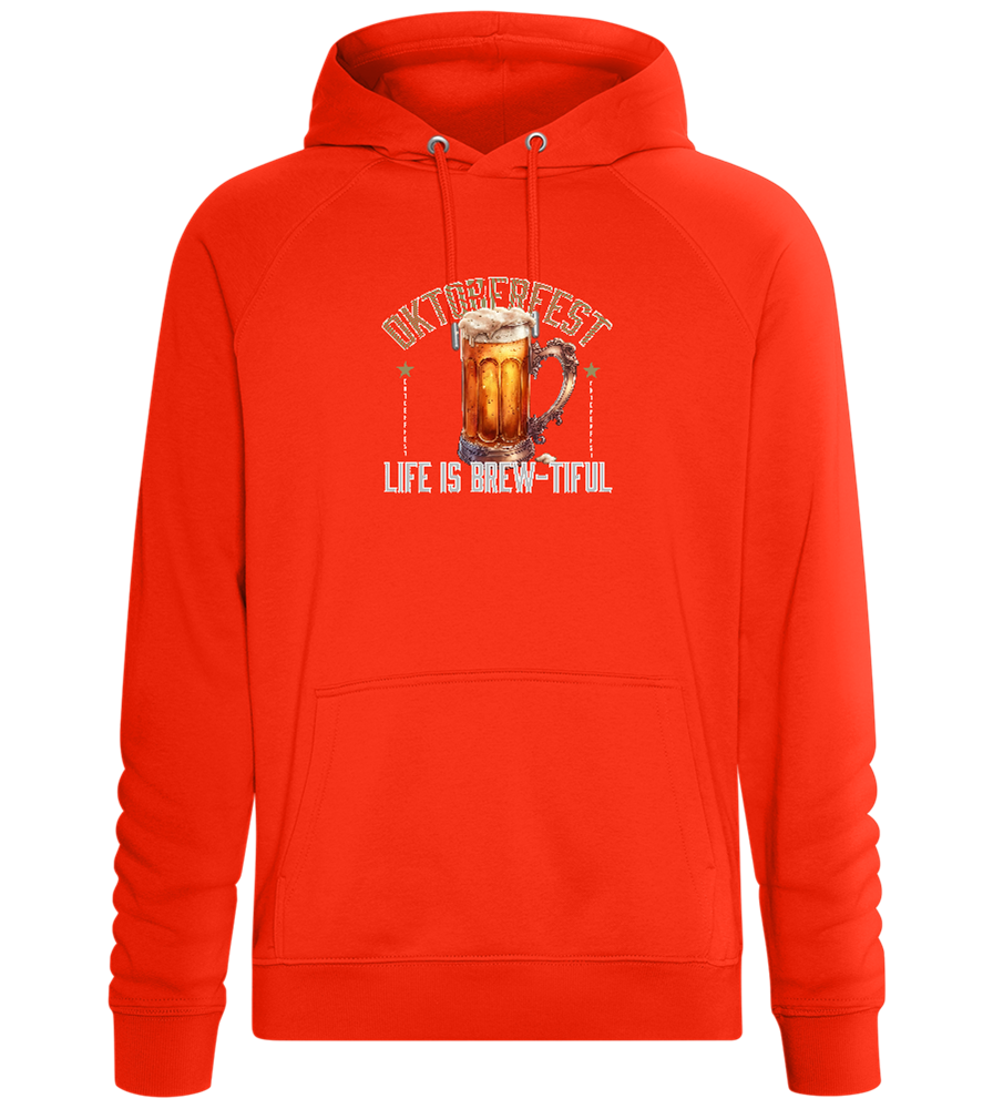 Life is Brew-tiful Design - Comfort unisex hoodie_BURNT ORANGE_front