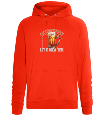 Life is Brew-tiful Design - Comfort unisex hoodie_BURNT ORANGE_front