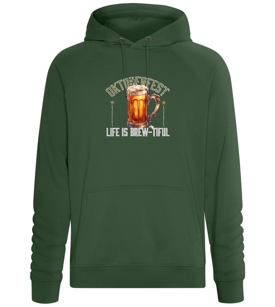 Life is Brew-tiful Design - Comfort unisex hoodie_GREEN BOTTLE_front