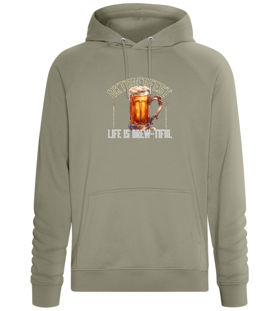 Life is Brew-tiful Design - Comfort unisex hoodie_KHAKI_front