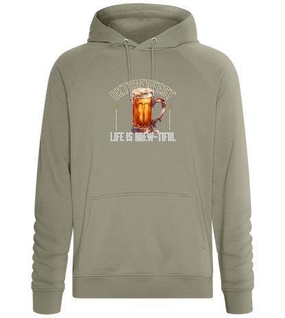 Life is Brew-tiful Design - Comfort unisex hoodie_KHAKI_front