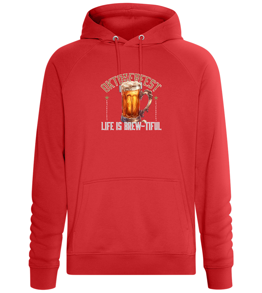 Life is Brew-tiful Design - Comfort unisex hoodie_RED_front