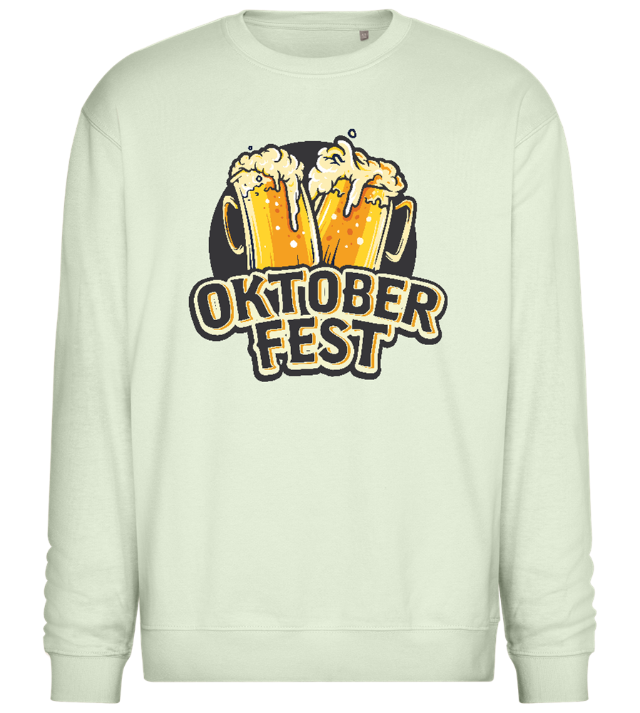 Oktoberfest Beers Prost Design - Comfort Essential Unisex Sweater_CREAMY GREEN_front