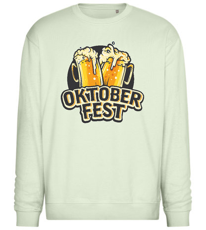 Oktoberfest Beers Prost Design - Comfort Essential Unisex Sweater_CREAMY GREEN_front