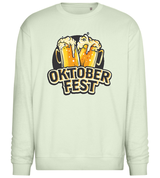 Oktoberfest Beers Prost Design - Comfort Essential Unisex Sweater_CREAMY GREEN_front
