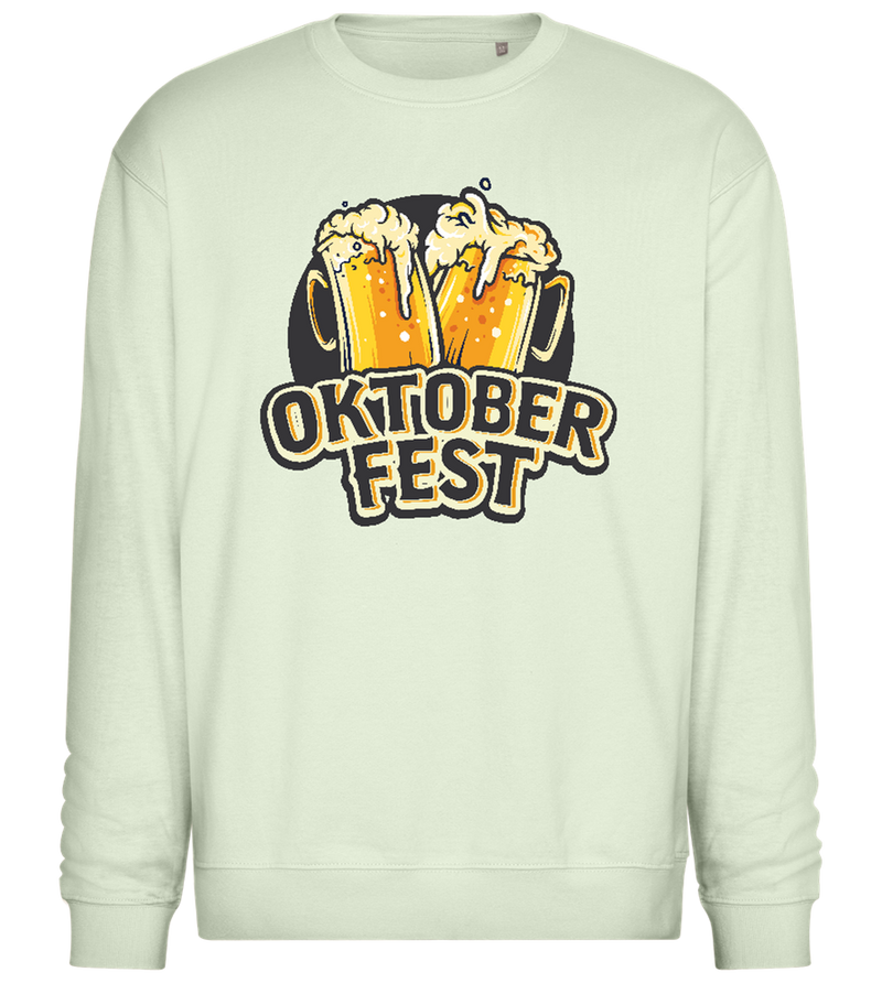 Oktoberfest Beers Prost Design - Comfort Essential Unisex Sweater_CREAMY GREEN_front