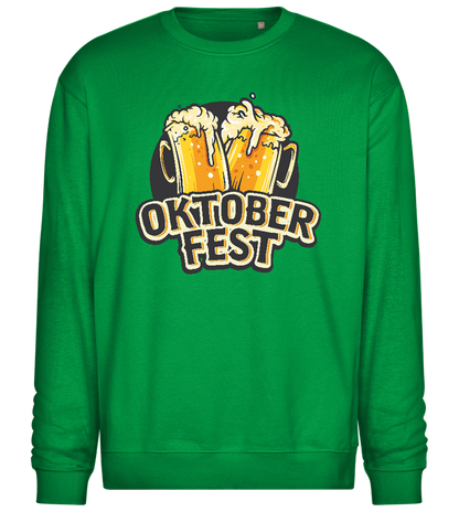 Oktoberfest Beers Prost Design - Comfort Essential Unisex Sweater_MEADOW GREEN_front