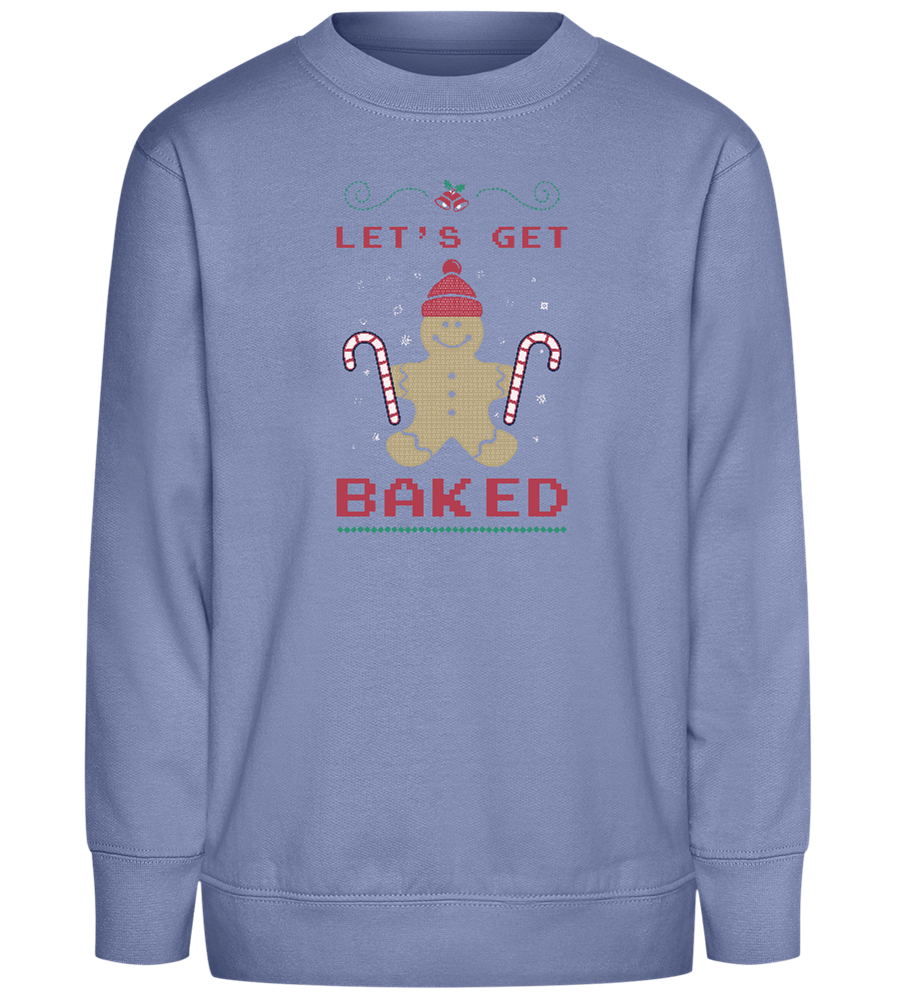 Let's Get Baked Design - Comfort Kids Sweater_BLUE_front