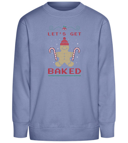 Let's Get Baked Design - Comfort Kids Sweater_BLUE_front