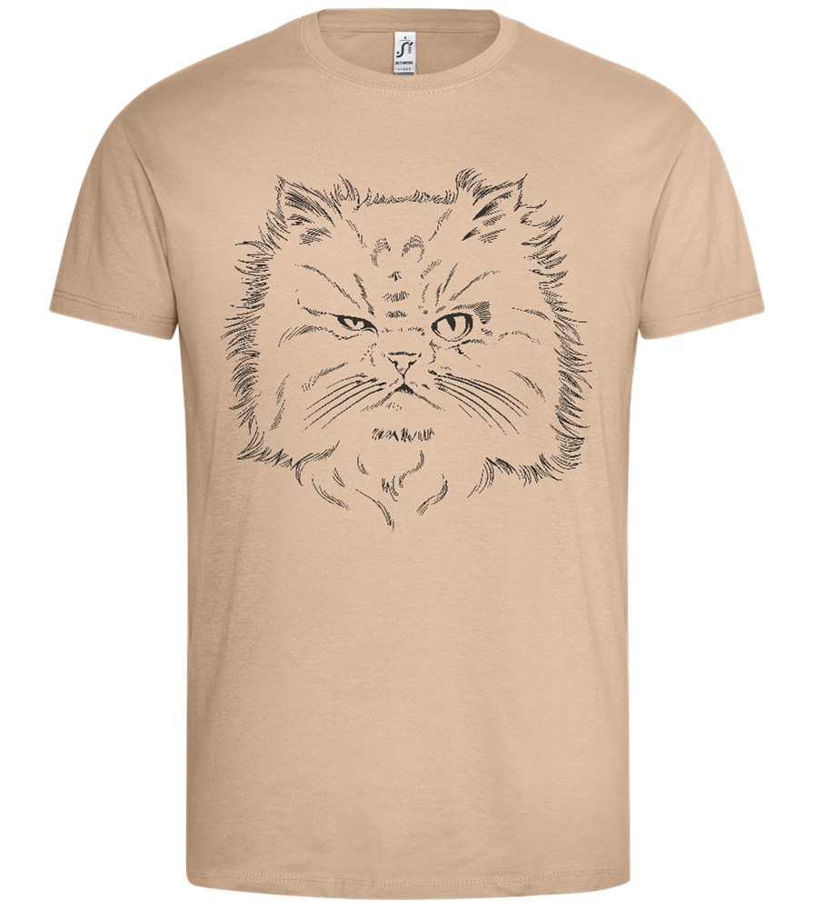 Grumpy King Design - Premium men's t-shirt_SAND_front