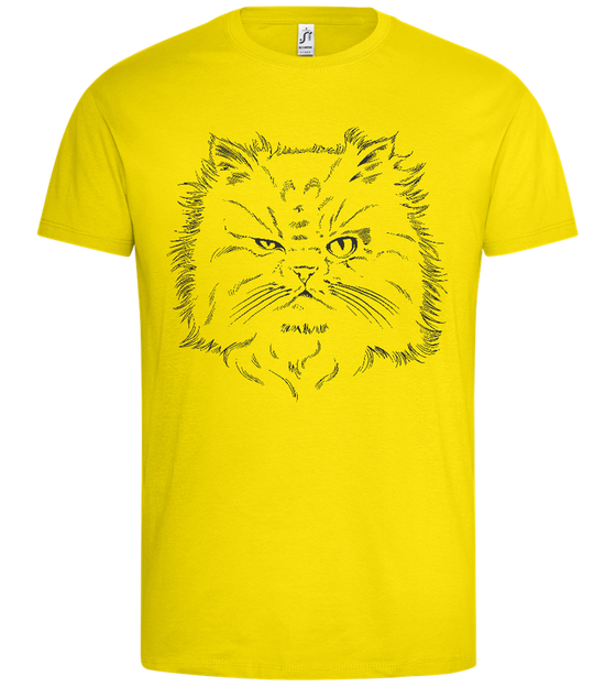 Grumpy King Design - Premium men's t-shirt_YELLOW_front