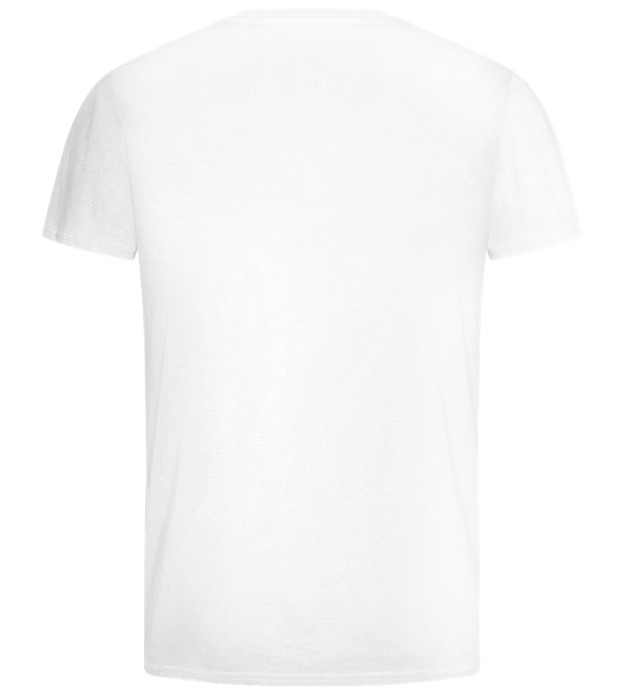 Watercolor Cathedral Design - Basic men's fitted t-shirt_WHITE_back
