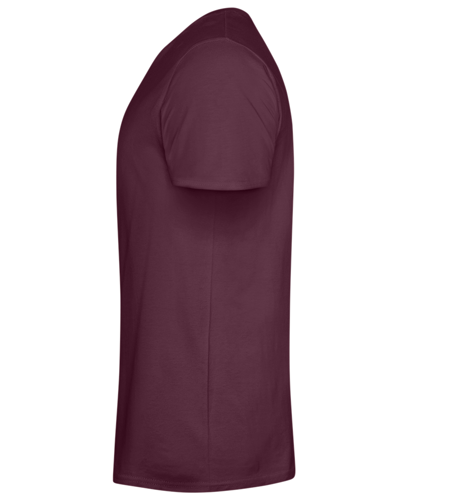 Watercolor Cathedral Design - Basic men's fitted t-shirt_BORDEAUX_left