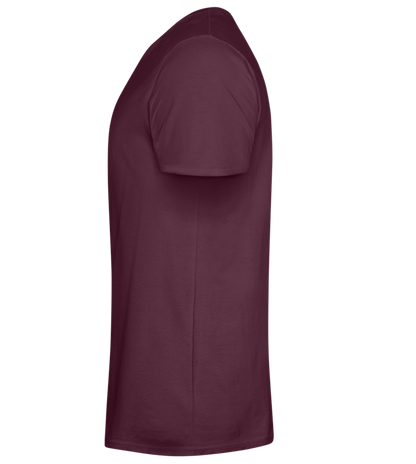 Watercolor Cathedral Design - Basic men's fitted t-shirt_BORDEAUX_left