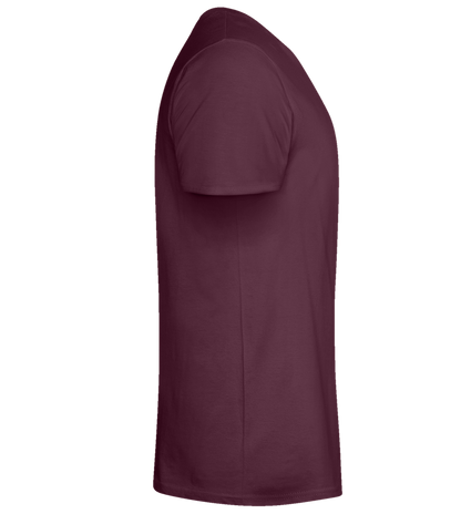 Watercolor Cathedral Design - Basic men's fitted t-shirt_BORDEAUX_right