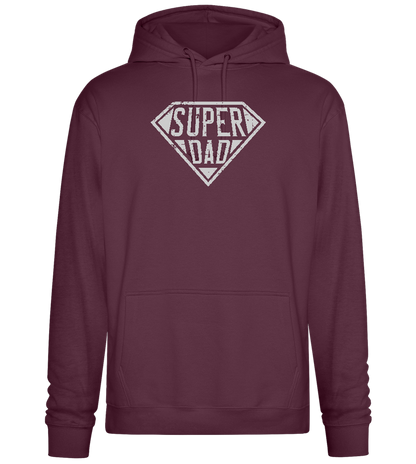 Super Dad 2 Design - Premium Essential Unisex Hoodie_BORDEAUX_front