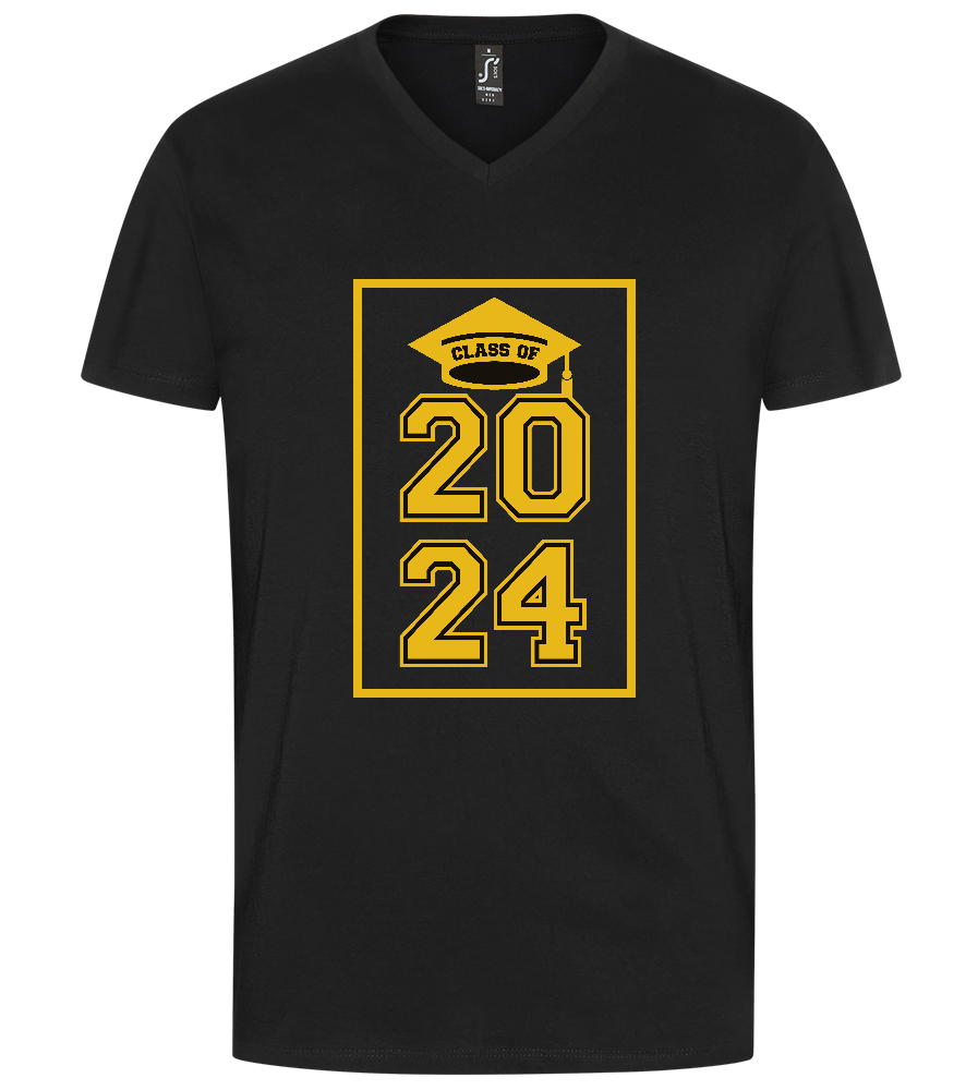 Class of '24 Design - Premium men's v-neck t-shirt_DEEP BLACK_front