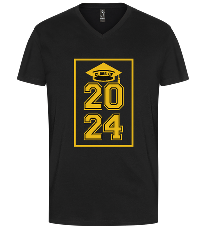 Class of '24 Design - Premium men's v-neck t-shirt_DEEP BLACK_front