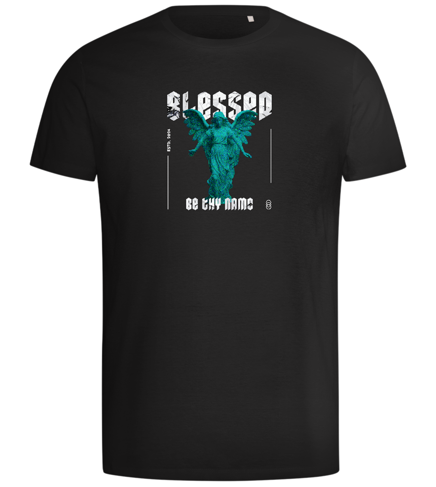 Blessed Angel Design - Comfort men's t-shirt_DEEP BLACK_front