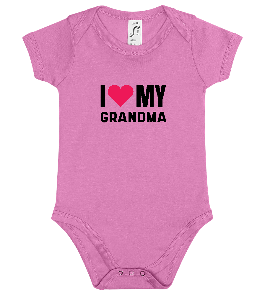 I Heart Grandma Design - Baby bodysuit_PINK ORCHID_front