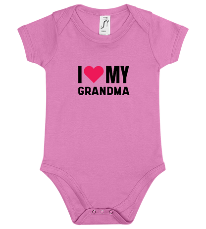 I Heart Grandma Design - Baby bodysuit_PINK ORCHID_front