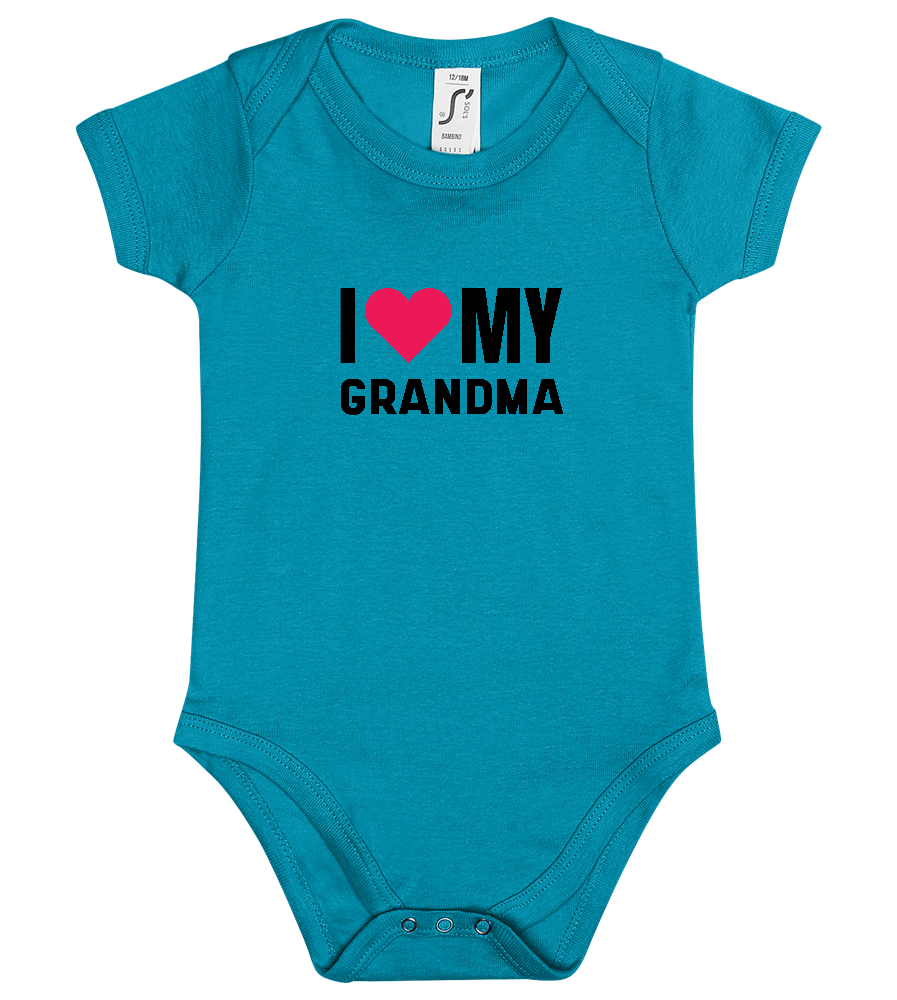 I Heart Grandma Design - Baby bodysuit_TURQUOISE_front