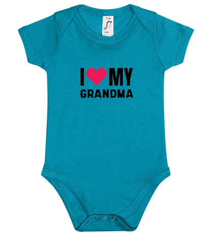 I Heart Grandma Design - Baby bodysuit_TURQUOISE_front