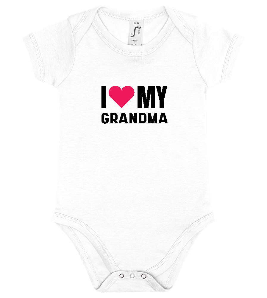 I Heart Grandma Design - Baby bodysuit_WHITE_front