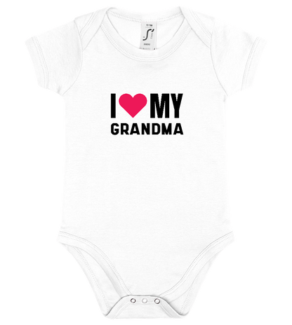 I Heart Grandma Design - Baby bodysuit_WHITE_front