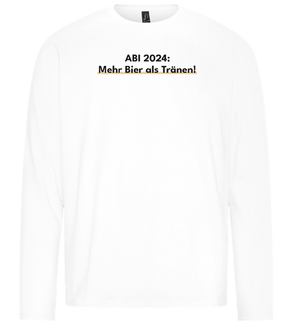 Mehr Bier Als Tränen Design - Premium men's long sleeve t-shirt_WHITE_front