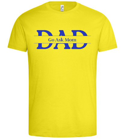 Classic Dad Response Design - Premium men's t-shirt_LEMON_front