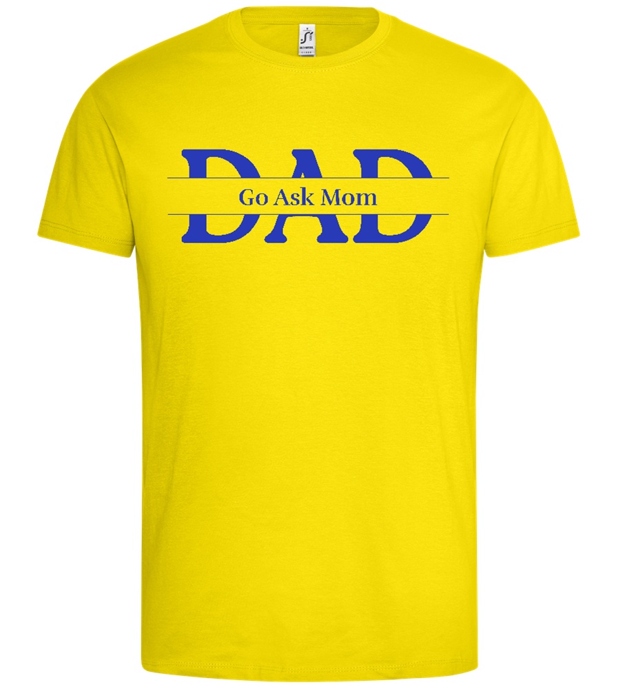 Classic Dad Response Design - Premium men's t-shirt_YELLOW_front