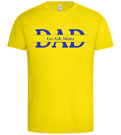 Classic Dad Response Design - Premium men's t-shirt_YELLOW_front