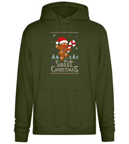 Gingerbread Man Design - Premium Essential Unisex Hoodie_ARMY_front