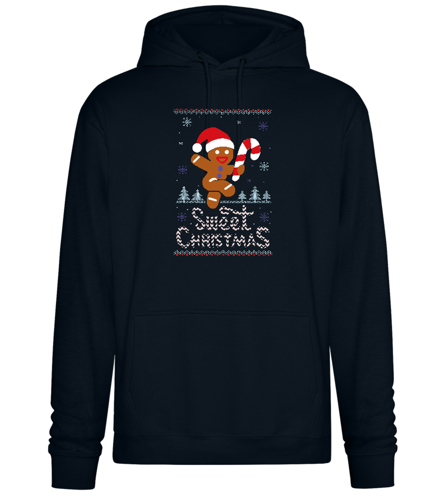 Gingerbread Man Design - Premium Essential Unisex Hoodie_BLACK_front