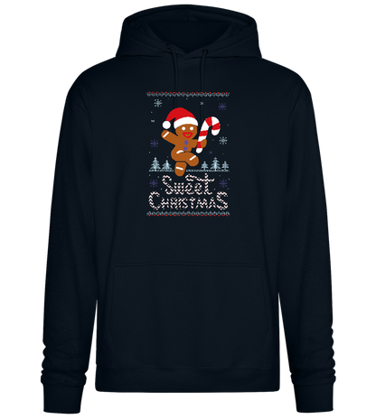 Gingerbread Man Design - Premium Essential Unisex Hoodie_BLACK_front