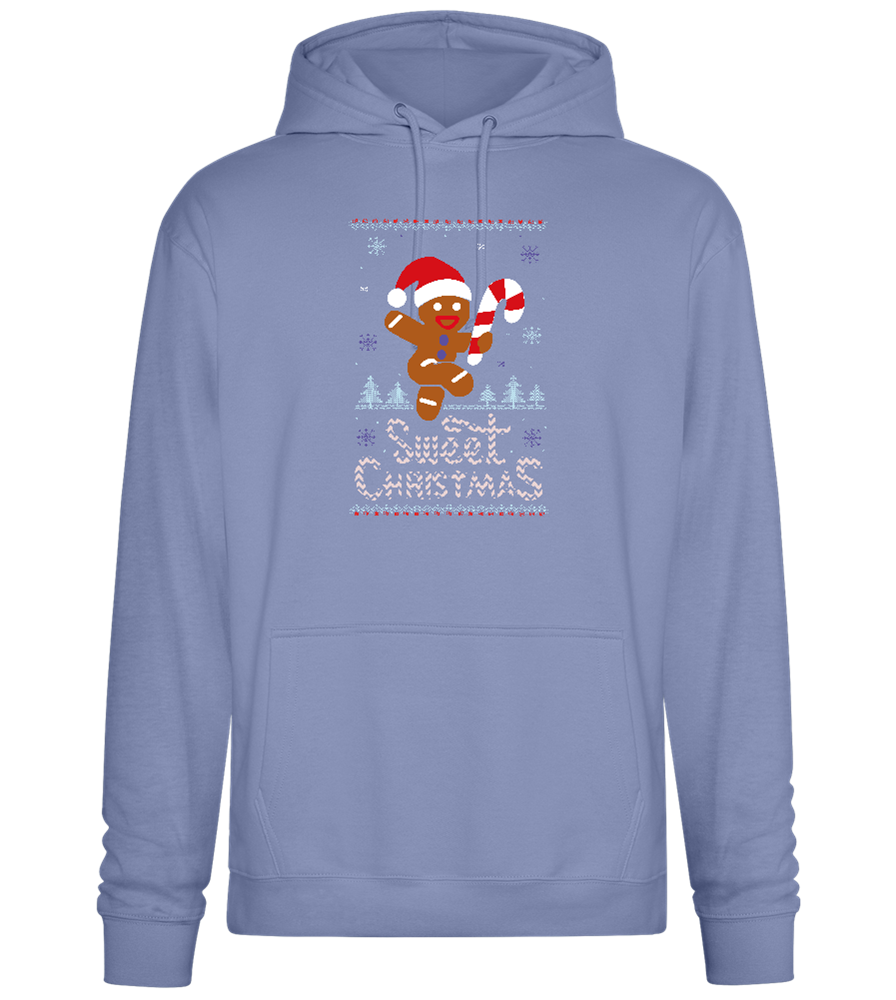 Gingerbread Man Design - Premium Essential Unisex Hoodie_BLUE_front