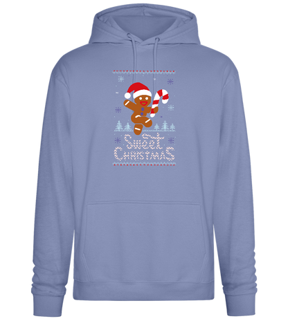 Gingerbread Man Design - Premium Essential Unisex Hoodie_BLUE_front