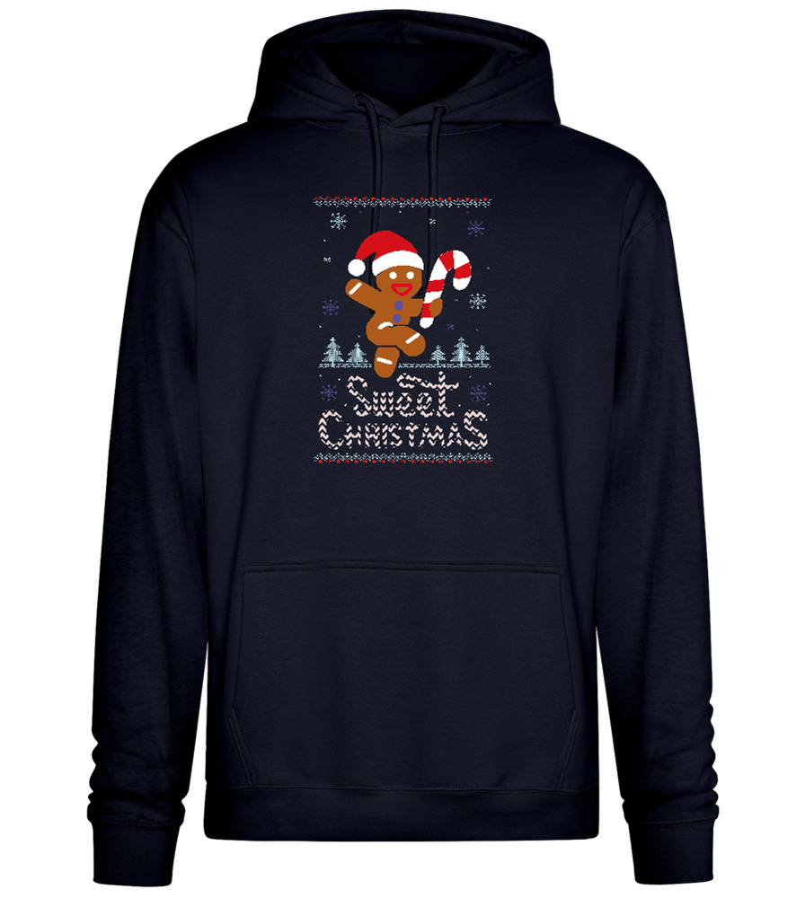 Gingerbread Man Design - Premium Essential Unisex Hoodie_FRENCH NAVY_front