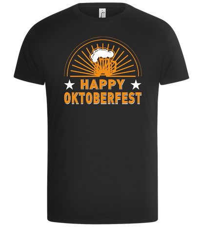 Happy Oktoberfest Beer Design - Basic Unisex T-Shirt_DEEP BLACK_front