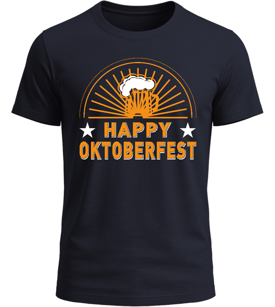 Happy Oktoberfest Beer Design - Basic Unisex T-Shirt_FRENCH NAVY_front