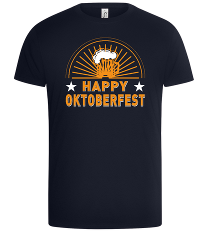 Happy Oktoberfest Beer Design - Basic Unisex T-Shirt_FRENCH NAVY_front