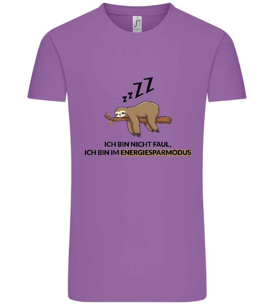 Energy Saving Mode Design - Premium men's t-shirt_LIGHT PURPLE_front